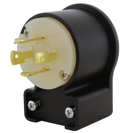 Ac Works Locking Plug, L16-20P, 20 A, 480V AC, Three Phase, Black ASEL1620P